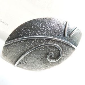Modernist Brooch Pin Sterling Signed Fraser MCM